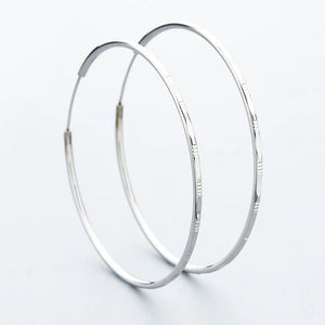 925 Sterling Silver Big Hoop Earrings Women