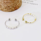 Daifuni 925 Sterling Silver Anti Pearl Rings For Women
