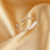 Daifuni 925 Sterling Silver Anti Pearl Rings For Women