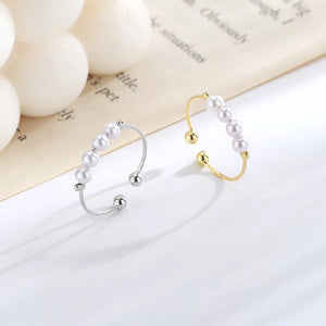 Daifuni 925 Sterling Silver Anti Pearl Rings For Women