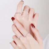 Daifuni 925 Silver Beads Rings Rotate Freely Anti Stress Fidget Spinner Band