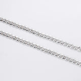 S925 Silver 5MM Cuban Chain Necklace Woman Singer Hip-Hop Style