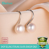 Daifuni 6MM Freshwater Pearl Earrings, 925 Sterling Silver Jewelry