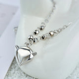 Daifuni 925 Silver Beach Anklet Bracelet Women Fox Pendant