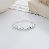 Daifuni 925 Silver Beads Ring Freedom Rotate Anti Stress Anxiety INS Style
