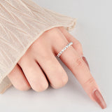 Daifuni 925 Silver Beads Ring Freedom Rotate Anti Stress Anxiety INS Style
