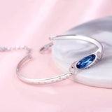 925 Silver Crystal Noble Bangles For Wedding Party