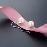 Daifuni 925 Silver Pure Love Pearl Drop Earrings