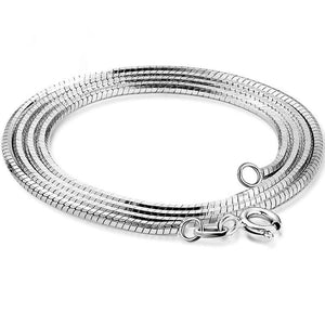 Daifuni 925 Sterling Silver Snake Chain Necklace 1MM