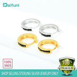 Daifuni 925 Silver Big U Oval Earrings Vintage Geometric Wild Jewelry Gift