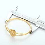 Daihe 18K Plated Lion Bracelet Women Adjustable 5A Cubic Zircon Copper Bangles