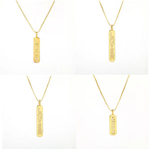 Love Pendant Necklace Women Lucky Zircon Copper Necklace