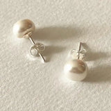 925 Silver Shell Pearl Stud Earrings For Women Earring Silver 925 Jewelry