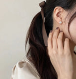 925 Silver Shell Pearl Stud Earrings For Women Earring Silver 925 Jewelry