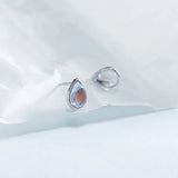 925 Silver Moonstone Stud Earrings Wedding Jewelry
