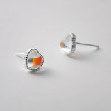 925 Silver Moonstone Stud Earrings Wedding Jewelry