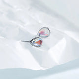 925 Silver Moonstone Stud Earrings Wedding Jewelry