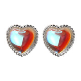 925 Silver Moonstone Stud Earrings Wedding Jewelry