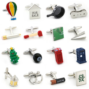 Daily Life Series Cuff Links 28 Designs Brass Cufflinks