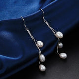 925 Silver Water Drop Earring Multicolor Freshwater Pearl Women Jewelry