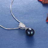 Natural Freshwater Pearl Necklace 925 Silver Pendant for Women