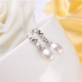 Freshwater Pearl Drop Earrings 925 Silver