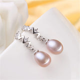 Freshwater Pearl Drop Earrings 925 Silver