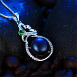 Natural Freshwater Pearl Necklace 925 Silver Zircon Pendant