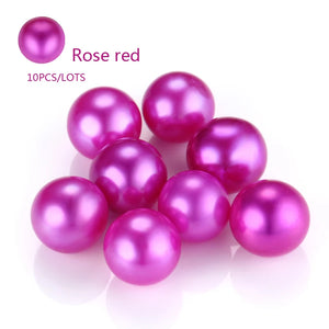 10PCS AA 6-8mm Rose Red Freshwater Pearls No Hole DIY Beads Jewelry Making