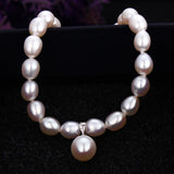 Freshwater Pearl Bracelet Women's Fine Jewelry Adjustable Chain