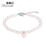 Freshwater Pearl Bracelet Women's Fine Jewelry Adjustable Chain