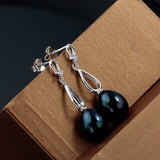 4 Colors Women 8-9mm Freshwater Pearl Drop Earrings AAAA