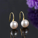 8-9mm Freshwater Pearl Earrings 925 Sterling Silver Studs
