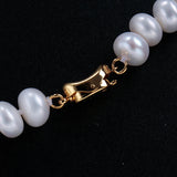 925 Silver AAAA 8-9mm Pearl Necklace Chain Gift For Women
