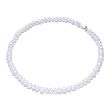 925 Silver AAAA 8-9mm Pearl Necklace Chain Gift For Women
