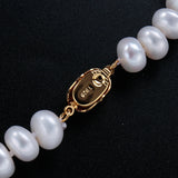925 Silver AAAA 8-9mm Pearl Necklace Chain Gift For Women