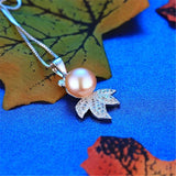 925 Silver Goldfish Pendant Necklace with Zircon
