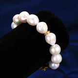 Baroque Freshwater Pearl Bracelets 12.5-13mm Women's Jewelry Wedding Accessories