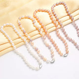 925 Sterling Silver Pearl Necklace, Freshwater Pearl, 45cm Length