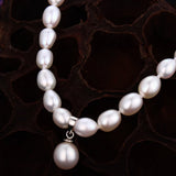 925 Sterling Silver Freshwater Pearl Necklace for Women