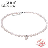 925 Sterling Silver Freshwater Pearl Necklace for Women