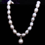 925 Sterling Silver Freshwater Pearl Necklace for Women