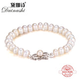 Natural Freshwater Pearl Bracelet, Fine Silver Jewelry