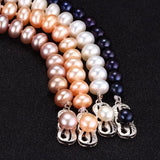 Natural Freshwater Pearl Bracelet, Fine Silver Jewelry