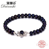 Natural Freshwater Pearl Bracelet, Fine Silver Jewelry