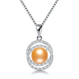 925 Silver Zircon & Freshwater Pearl Pendant
