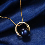 Freshwater Pearl Necklace 925 Silver Zircon Pendant High Jewelry for Women