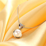 Freshwater Pearl Necklace 925 Silver Fox Pendant