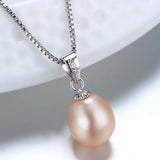 Freshwater Pearl Pendant 925 Sterling Silver Necklace High Jewelry Gift