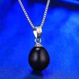 Freshwater Pearl Pendant 925 Sterling Silver Necklace High Jewelry Gift